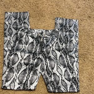 I.AM.GIA Monochrome Snake Pattern Trousers
